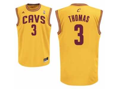 Men's Adidas Cleveland Cavaliers #3 Isaiah Thomas Authentic Gold Alternate NBA Jersey