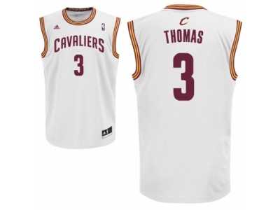 Men's Adidas Cleveland Cavaliers #3 Isaiah Thomas Authentic White Home NBA Jersey