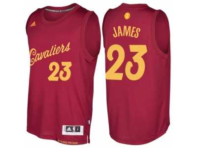 Men's Cleveland Cavaliers #23 LeBron James Burgundy 2016 Christmas Day NBA Swingman Jersey