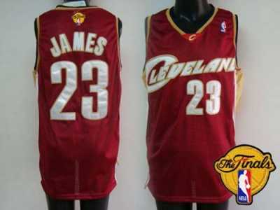 NBA Cavaliers #23 LeBron James Red The Finals Patch Stitched Jerseys