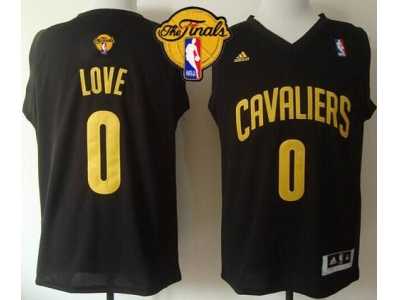 NBA Cleveland Cavaliers #0 Kevin Love Black Fashion The Finals Patch Stitched Jerseys