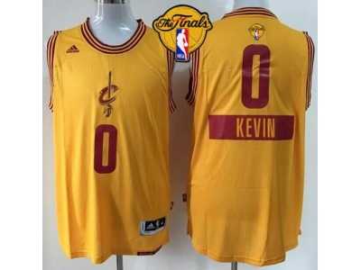 NBA Cleveland Cavaliers #0 Kevin Love Gold 2014-15 Christmas Day The Finals Patch Stitched Jerseys