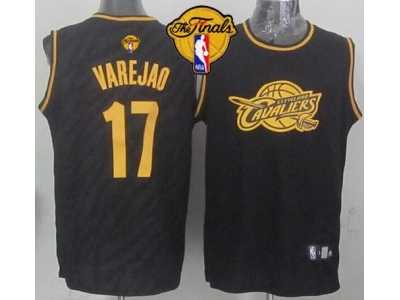 NBA Cleveland Cavaliers #17 Anderson Varejao Black Precious Metals Fashion The Finals Patch Stitched Jerseys
