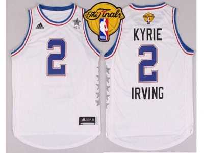 NBA Cleveland Cavaliers #2 Kyrie Irving White 2015 All Star The Finals Patch Stitched Jerseys