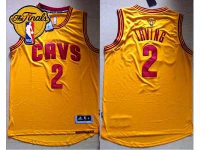 NBA Cleveland Cavaliers #2 Kyrie Irving Yellow Alternate The Finals Patch Stitched Jerseys