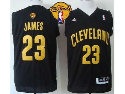 NBA Cleveland Cavaliers #23 LeBron James Black Fashion The Finals Patch Stitched Jerseys