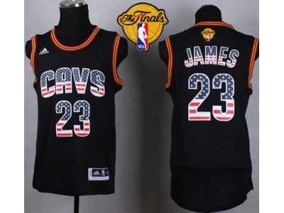 NBA Cleveland Cavaliers #23 LeBron James Black USA Flag Fashion The Finals Patch Stitched Jerseys