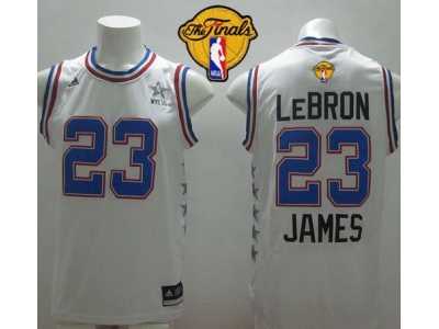 NBA Cleveland Cavaliers #23 LeBron James White 2015 All Star The Finals Patch Stitched Jerseys