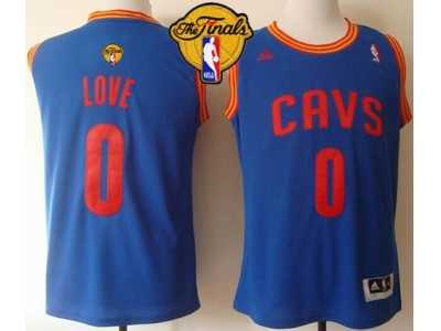 NBA Revolution 30 Cleveland Cavaliers #0 Kevin Love Light Blue The Finals Patch Stitched Jerseys