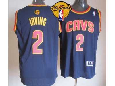 NBA Revolution 30 Cleveland Cavaliers #2 Kyrie Irving Navy Blue The Finals Patch Stitched Jerseys