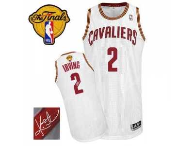 NBA Revolution 30 Cleveland Cavaliers #2 Kyrie Irving White The Finals Patch Autographed Stitched Jerseys
