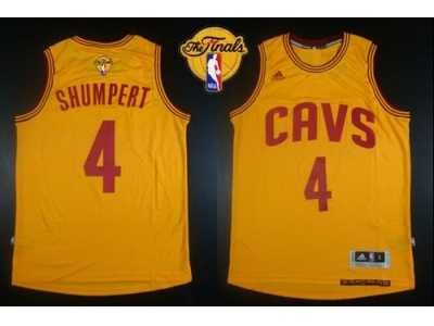 NBA Revolution 30 Cleveland Cavaliers #4 Iman Shumpert Gold The Finals Patch Stitched Jerseys