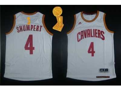 NBA Revolution 30 Cleveland Cavaliers #4 Iman Shumpert White The Champions Patch Stitched Jerseys
