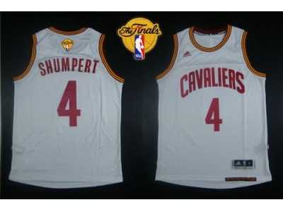 NBA Revolution 30 Cleveland Cavaliers #4 Iman Shumpert White The Finals Patch Stitched Jerseys