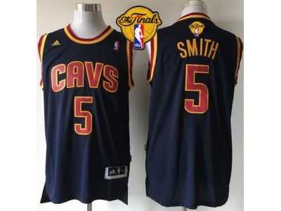 NBA Revolution 30 Cleveland Cavaliers #5 J.R. Smith Navy Blue CavFanatic The Finals Patch Stitched Jerseys