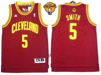 NBA Revolution 30 Cleveland Cavaliers #5 J.R. Smith Red The Finals Patch Stitched Jerseys