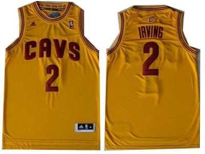 nba Cleveland Cavaliers #2 Kyrie Irving Yellow(Revolution 30 Swingman)