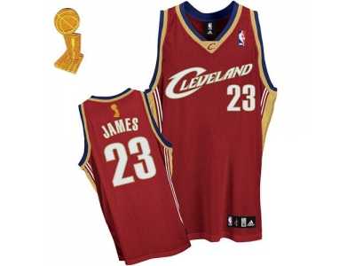 NBA Youth Cleveland Cavaliers #23 LeBron James Red The Champions Patch Stitched Jerseys