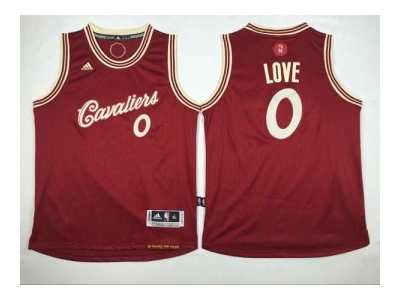 Youth nba cleveland cavaliers #0 love red[2015 Christmas edition]